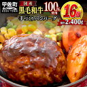 【ふるさと納税】16個入り！ 黒毛和牛 ハンバーグ 150g×16個 おべんとう お弁当 おかず 個包装 小分け 人気 牛肉100％ 冷凍 国産 送料無料 おすすめ ランキング 和牛 お取り寄せ 焼くだけ 国内産 国産牛 総菜【価格改定】X 1