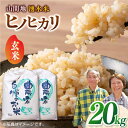 【ふるさと納税】山間地 湧水米 ヒノヒカリ 玄米 20kg コメ 米 こめ ひのひかり 【「のん気・元気」百姓家】[YAL003] 34000 34,000 34000円 34,000円