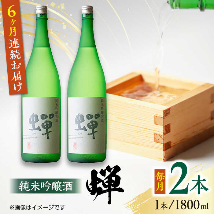 【ふるさと納税】【全6回定期便】純米吟醸酒 蝉 1800ml×2 日本酒 熊本県産 山都町産 通潤橋【通潤酒造株式会社】[YAN035] 147000 147,000 147000円 147,000円