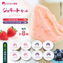 【ふるさと納税】【限定数量】【全6回定期便】熊本県産 いちご ブルーベリー ジェラート セット 計8個 ( 2種 × 各4個 ) アイス 熊本 山都町 九州産 ...