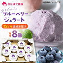 【ふるさと納税】【限定数量】【全12回定期便】熊本県産 ブルーベリージェラート 8個 アイス カップ 熊本 山都町 冷凍 産地直送 熊本県産 山都町産 九州産 ...