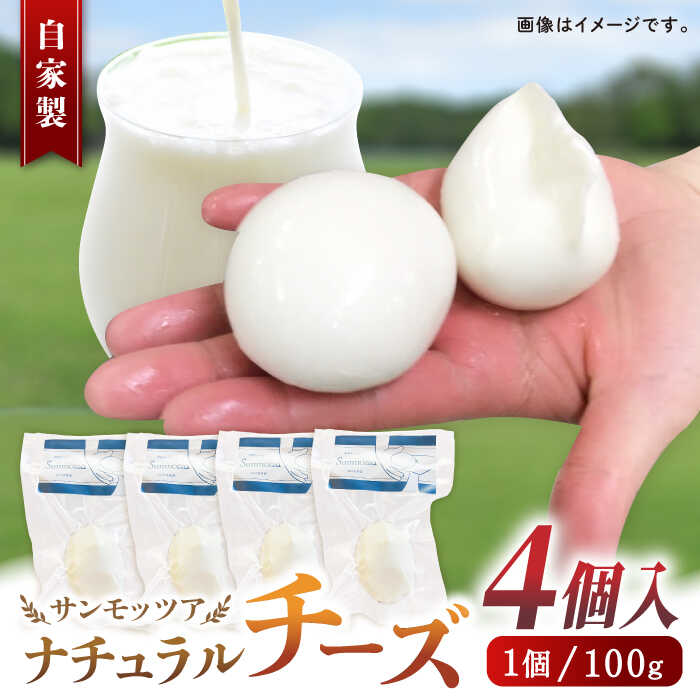 自家製 ナチュラルチーズ サンモッツア 4個 ( 100g × 4個 ) / チーズ モッツァレラチーズ 乳製品 熊本 山都町[山の未来舎][YBV008] 11000 11,000 11000円 11,000円