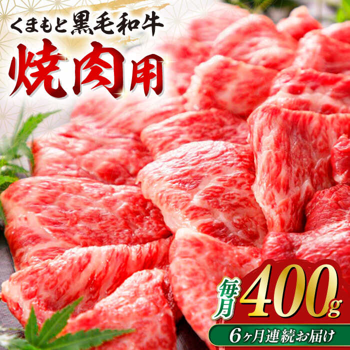 【ふるさと納税】【全6回定期便】くまもと黒毛和牛 焼肉用 400g やきにく 焼き肉 国産 冷凍 熊本産 贅沢 牛肉【有限会社 桜屋】[YBW096] 120000 120,000 120000円 120,000円 12万円