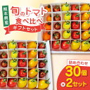 【ふるさと納税】【期間限定】熊本県産 減農薬栽培 トマト ミディトマト 詰め合わせ 30個×2セット 計60個 食べ比べ ギフトセット 産地直送【矢仁田農園】[...