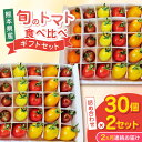 【ふるさと納税】【全2回定期便】【期間限定】熊本県産 減農薬栽培 トマト ミディトマト 詰め合わせ 30個×2セット 計60個 食べ比べ ギフトセット 産地直送...