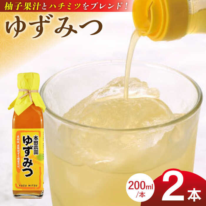 【ふるさと納税】ゆずみつ 200ml 2本 柚子みつ 柚子蜜 柚子 ゆず はちみつ ハチミツ 蜂蜜 熊本 山都町【本田農園】[YDL003] 10000 10,000 10000円 10,000円 1万円