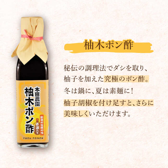 【ふるさと納税】柚木ポン酢 200ml 2本 柚子 ゆず ポン酢 ゆずポン酢 ゆずポン 調味料 熊本 山都町【本田農園】[YDL009] 5000 5,000 5000円 5,000円