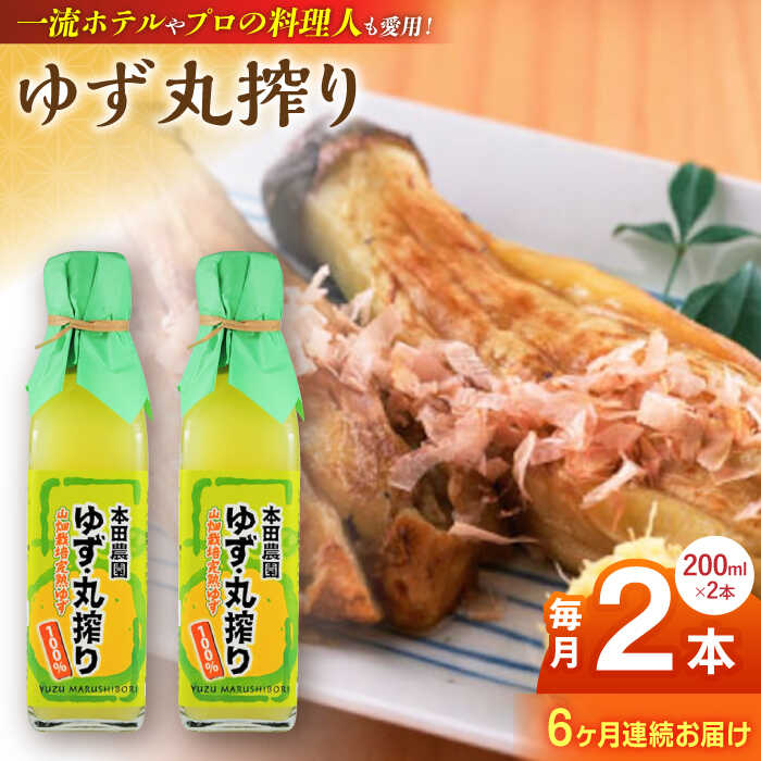 8位! 口コミ数「0件」評価「0」【全6回定期便】ゆず丸搾り 200ml 2本 柚子 ゆず 調味料 熊本 山都町【本田農園】[YDL030] 60000 60,000 600･･･ 