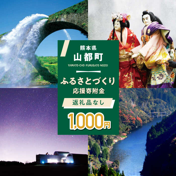 [応援寄附金]熊本県 山都町 ふるさとづくり 返礼品なし ふるさと納税 (1,000円分)[YZZ011] 1000 1,000 1000円 1,000円