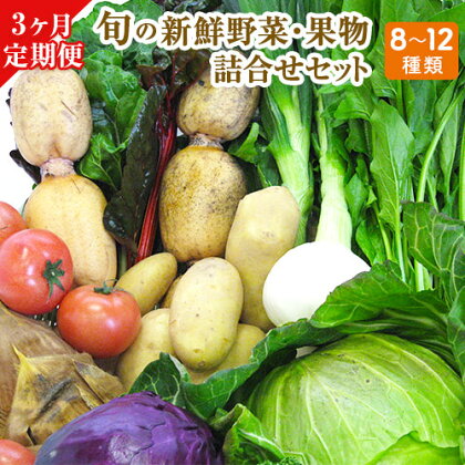 3ヶ月定期便 旬の新鮮野菜・果物詰合せセット (計3回お届け)たっぷり8-12品目 熊本県氷川町産 道の駅竜北《お申込み月の翌月から出荷開始》