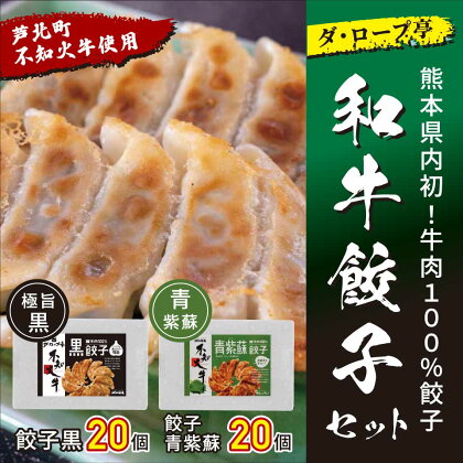 ダ・ロープ亭　和牛餃子セット（黒・青しそ）