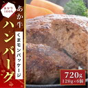 【ふるさと納税】くまモンあか牛ハンバーグ セット(あか牛ハンバーグ120g×6個)