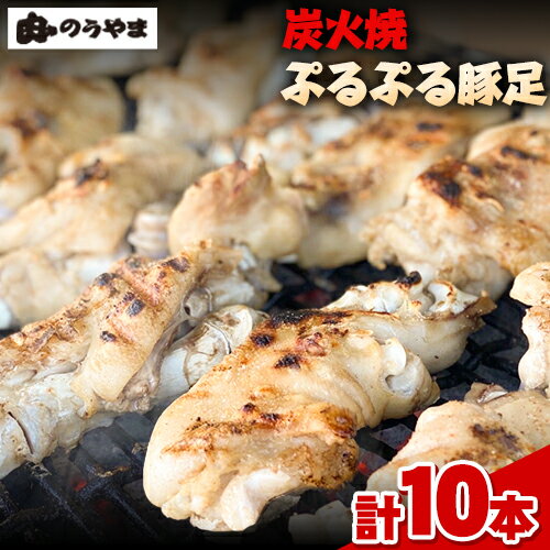 九州産 炭火焼き ぷるぷる豚足10本（2本入×5パック）《60日以内に出荷予定（土日祝を除く）》熊本県 葦北郡 津奈木町 肉ののうやま 豚