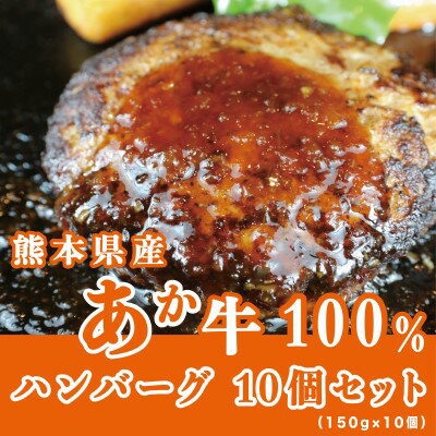 牛肉100% 国産 冷凍 調理済み あか牛 湯煎 熊本県産 赤牛 ハンバーグ 150g×10個 G-48 和牛 九州産 送料無料 お届け:※約3ヶ月ほどお待ちいただく場合がございます。
