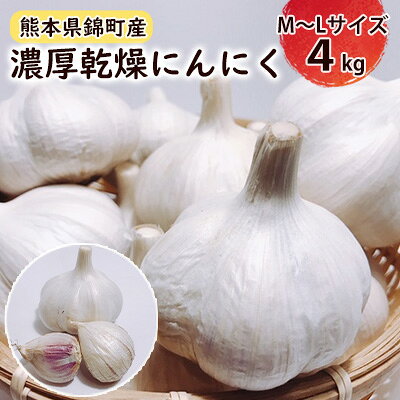 乾燥 にんにく（嘉定種）M～Lサイズ 4kg 野菜 根菜 薬味 お届け：2023年7月中旬～9月末