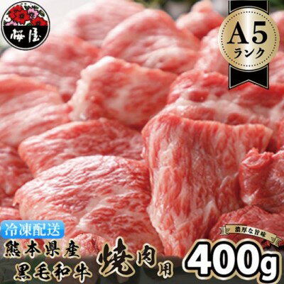 A5 ランクの熊本県産 黒毛和牛 焼肉用 400g [お肉 牛肉 焼肉 バーベキュー] お届け:約3ヶ月ほどお待ちいただく場合がございます。