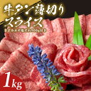 【ふるさと納税】牛タン セット 薄切り 1kg きざみネギ塩