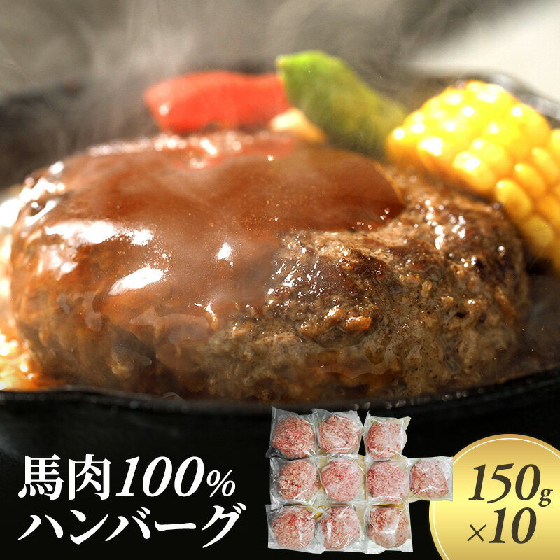 ハンバーグ 馬肉 100% 150g×10個 肉 馬 ひき肉 挽肉 [錦町]