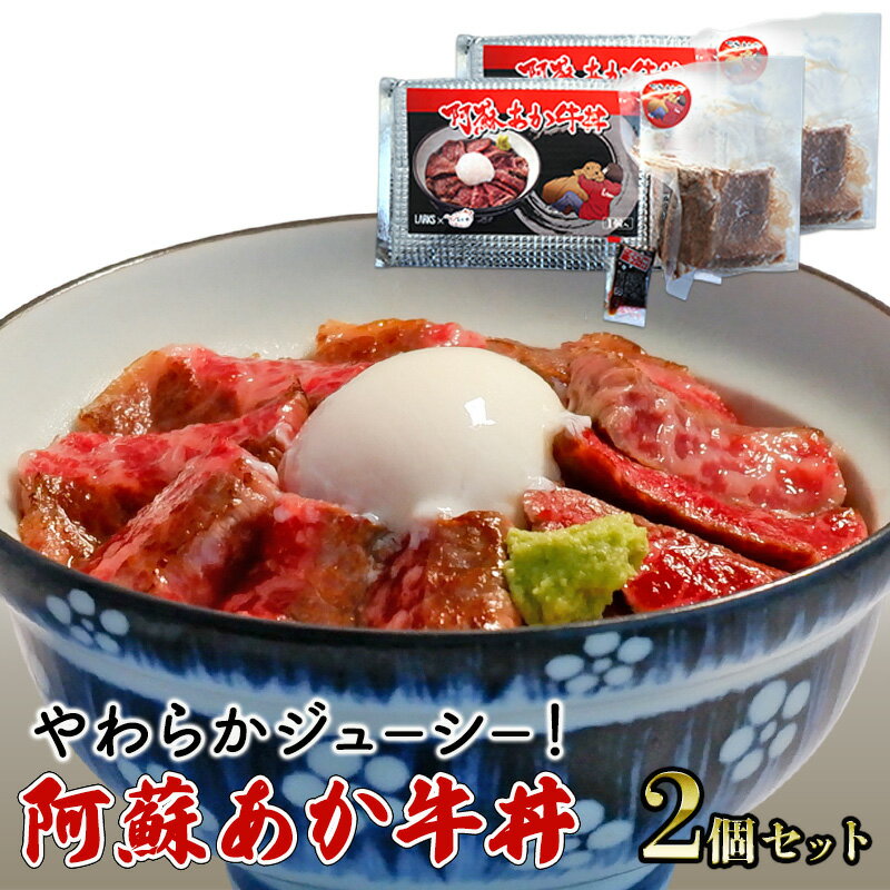 【ふるさと納税】ローストビーフ 丼 セット 阿蘇 あか牛丼 2個 どんぶり 牛丼 牛肉 肉 お肉 あか牛 赤牛 配送不可:離島