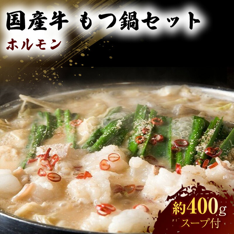 国産 牛 もつ鍋 セット 約400g モツ鍋 鍋セット 肉 お肉 牛肉 ※配送不可:離島