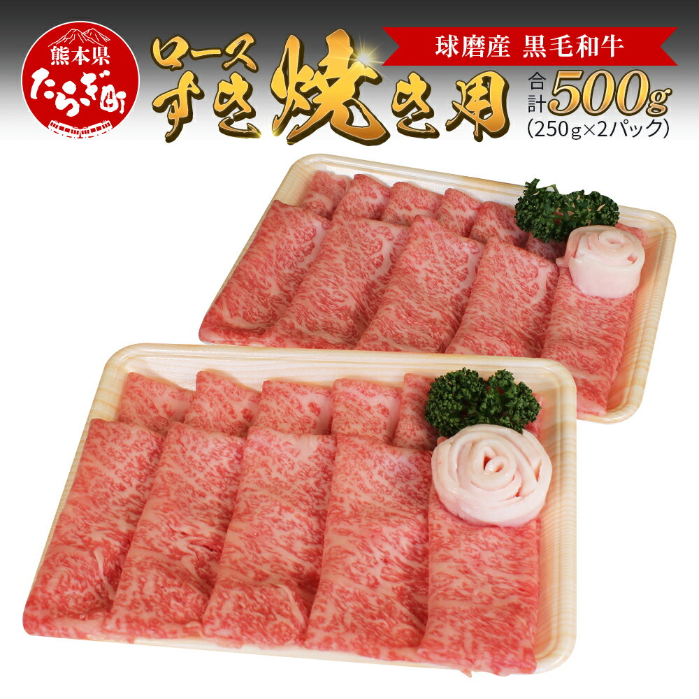 [発送時期が選べる!]球磨産 黒毛和牛 ロースすき焼き用 500g [ 250g×2パック ] 小分け ロース すき焼き すき焼き用 すきやき 鍋 スライス 牛肉 お肉 肉 牛肉 和牛 旨み 旨味 国産 球磨 球磨郡 熊本県 多良木町 冷凍 送料無料