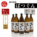 【ふるさと納税】<定期便4回> 純米焼酎 ばつぐん 合計 21.6L 900ml×6本×4回 25度 セット 球磨焼酎 お酒 酒 米 米焼酎 焼酎 常温 熊本県...