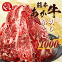 【ふるさと納税】熊本あか牛 切り落とし 計1Kg (500g×2) 年内発送 年内配送 小分け 冷凍 牛肉 肉 熊本 熊本県産 あか牛 赤牛 切り落とし 切落し 焼肉 牛丼 多彩な料理に 国産 九州産 送料無料 041-0136