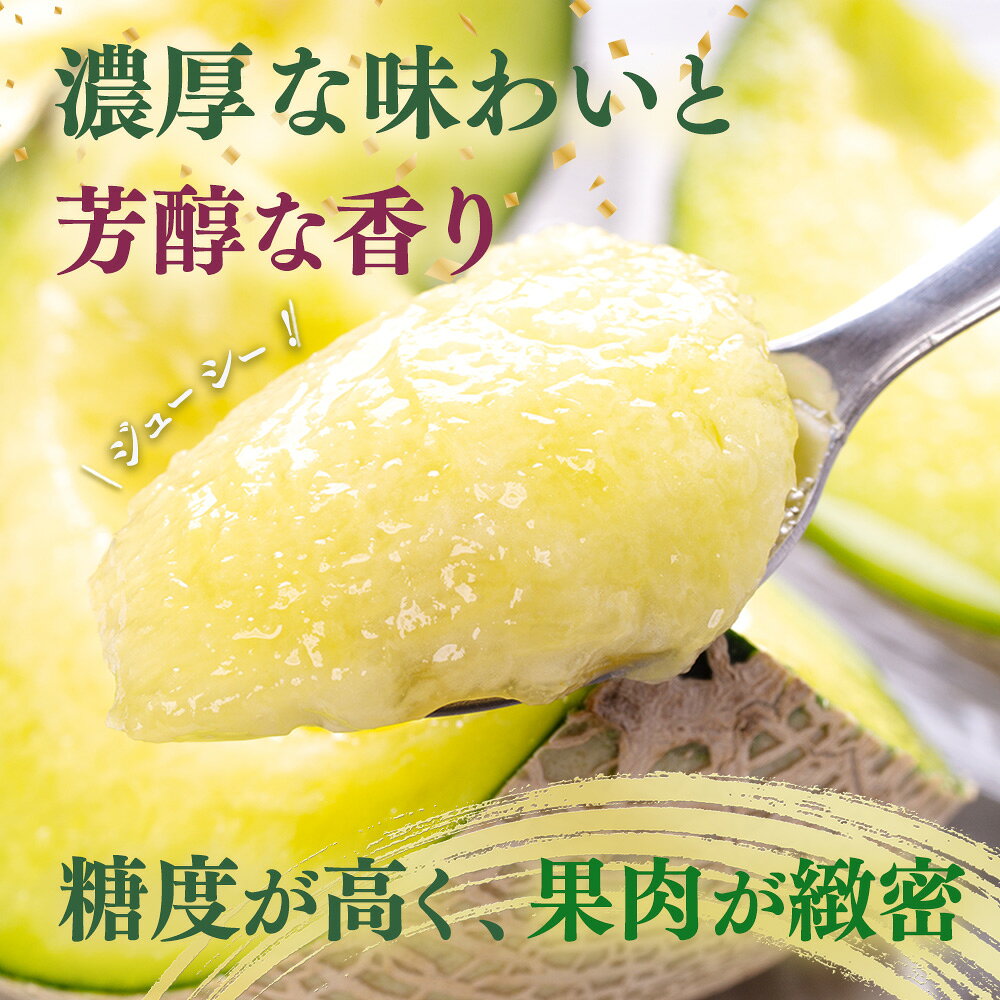 【ふるさと納税】【2027年5月中旬発送開始】タカミメロン（極み） 大玉2個入り 3.4kg～4kg メロン めろん タカミ フルーツ 果物 極上 果肉 甘い 九州産 熊本県 熊本県産 多良木町 国産 送料無料 f435058-taragi-10000690 熊本県多良木町 サンプル画像2