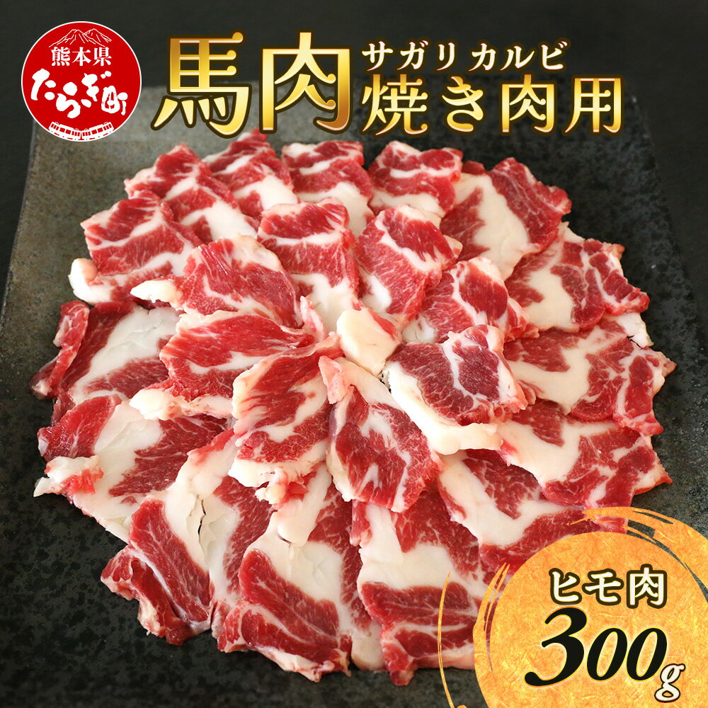 【ふるさと納税】【数量限定】熊本県産 馬肉 サガリ カルビ 焼肉用 生食可 ヒモ肉 300g 本場 ヘルシー 馬肉 刺し身OK…