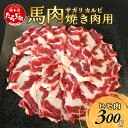 【ふるさと納税】【数量限定】熊本県産 馬肉 サガリ カルビ 焼肉用 生食可 ヒモ肉 300g 本場  ...