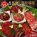 【ふるさと納税】《年末発送 受付中》鮮馬刺し 部位堪能 7種 食べ比べセット ブロック 計約540g 熊本県 熊本 千興 千興ファーム たれ付 馬刺し 霜降り ...