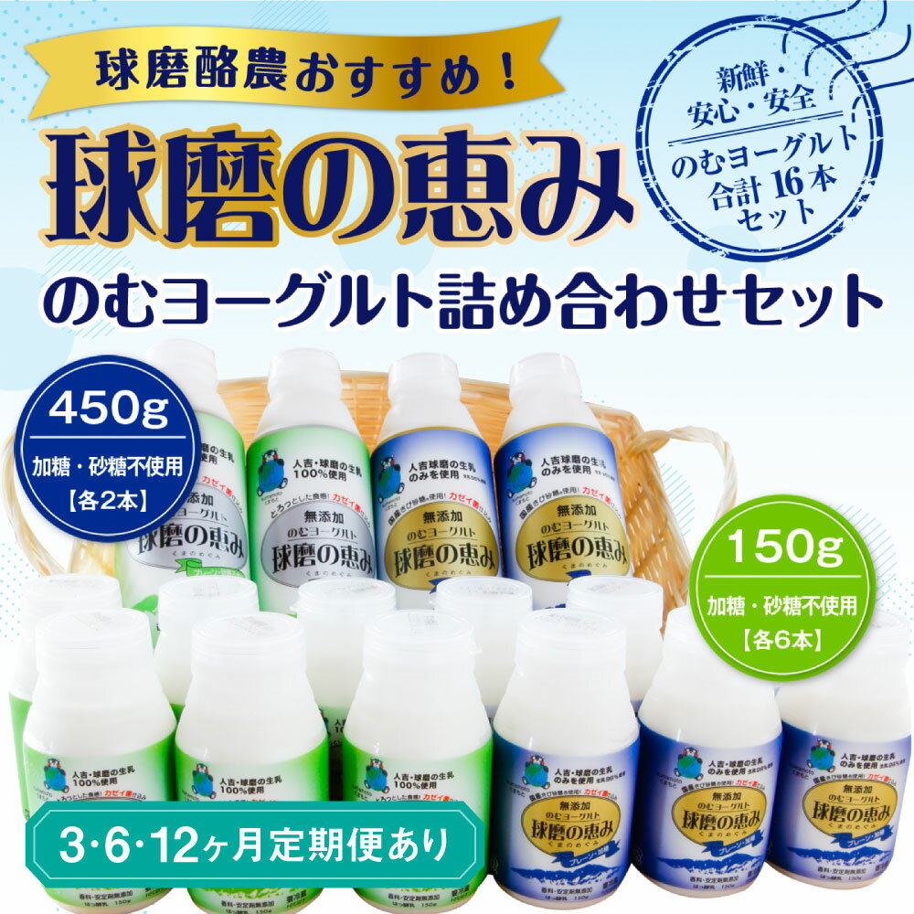 【ふるさと納税】球磨の恵みのむヨーグルト詰め合わせセット 定期便 3回 6回 12回 送料無料 のむヨーグルト 乳製品 乳酸菌 善玉菌 健康 美容 腸活 健康