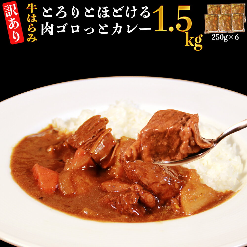 1位! 口コミ数「0件」評価「0」 【訳あり】具だくさん やわらか牛ハラミカレー 約250g×6パック 計約1.5kg 冷凍 湯煎 レンジ 惣菜 簡単 調理 ランチ 熊本県 ･･･ 