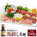 【ふるさと納税】【桜屋】馬刺し 6種【赤身・サガリ・ハツ・フタエゴ・コウネ(タテガミ)・馬ユッケ】 計540g 専用醤油付: 150ml×1本 馬肉 お肉 馬刺...