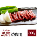 【ふるさと納税】【桜屋】馬肉 焼肉用 500g カット済 馬肉 お肉 馬焼き 焼き肉 冷凍 熊本県 湯前町 送料無料