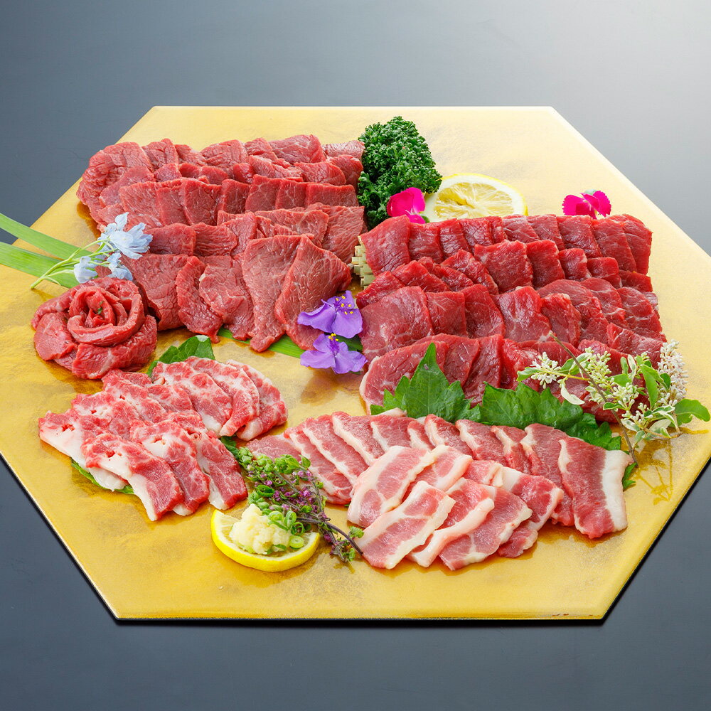 [選べるお届け回数]定期便 2回 6回 3種の馬刺し300g[赤身・フタエゴ・サガリ] 肉 馬肉 馬 馬刺 馬刺し 送料無料