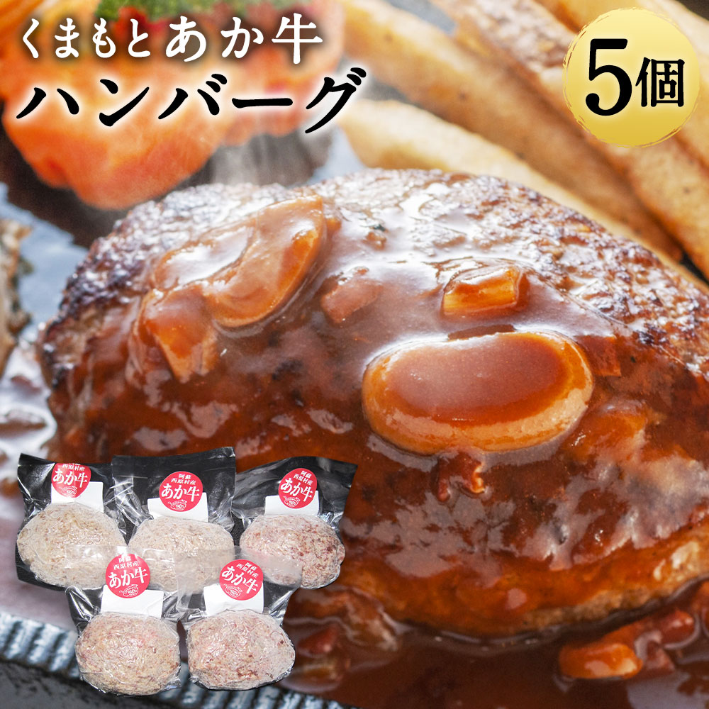 【ふるさと納税】くまもとあか牛 ハンバーグ 150g×5個 合計750g 5個セット 真空パック 小分け 惣菜 あか牛 牛肉 和牛 お肉 冷凍 熊本県産 国産 送料無料