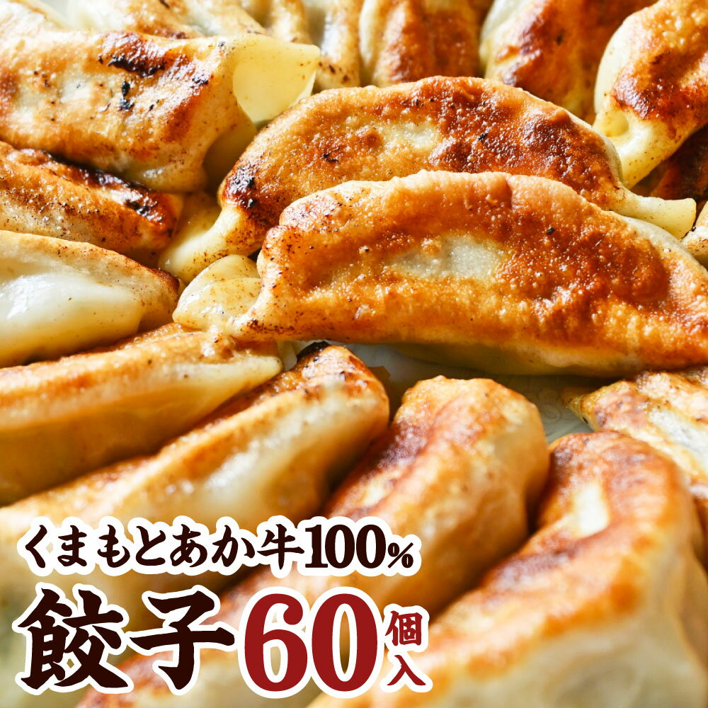 5位! 口コミ数「0件」評価「0」くまもとあか牛100％ 餃子 合計60個 20個入×3パック 牛肉 肉 和牛 赤牛 ぎょうざ 冷凍餃子 惣菜 加工品 中華 点心 熊本県産 ･･･ 