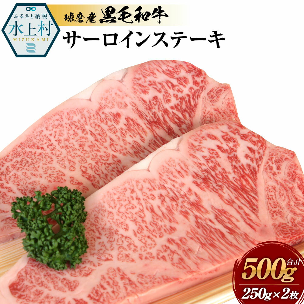 【ふるさと納税】球磨産黒毛和牛 サーロインステーキ 合計500g (250g×2枚) 黒毛和牛 和牛 サーロイン 肉 ステーキ 牛肉 お肉 国産 熊本県産 冷凍 送料無料