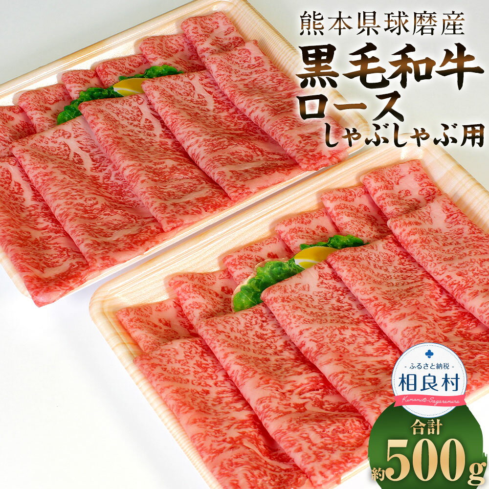 球磨産 黒毛和牛 ロース しゃぶしゃぶ用 合計約500g 約250g×2パック 球磨黒毛和牛 国産牛 国産牛肉 和牛 ロース肉 牛肉 牛 肉 お肉 スライス しゃぶしゃぶ グルメ 冷凍 国産 九州産 熊本県産 相良村 送料無料