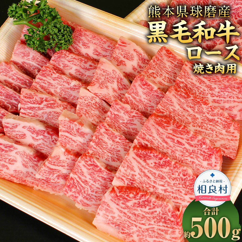 球磨産 黒毛和牛 ロース 焼き肉用 合計約500g 約250g×2パック 球磨黒毛和牛 国産牛 国産牛肉 和牛 ロース肉 サーロイン 牛肉 牛 肉 お肉 スライス スライス肉 焼肉 焼き肉 料理 冷凍 国産 九州産 熊本県産 相良村 送料無料