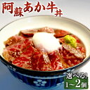 【ふるさと納税】【選べる 容量】 阿蘇あか牛丼 1個/2個 (約80g/約160g) さしみ醤油付き 九州産 熊本県産 国産 国産牛 阿蘇 あか牛 赤牛 牛肉 ...