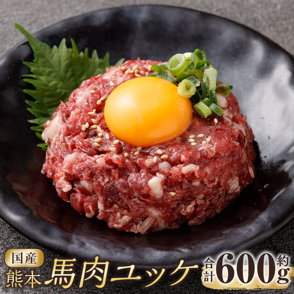 国産熊本馬肉ユッケ 計約600g(約150g×4パック) 馬肉 お肉 ユッケ おつまみ お酒のお供 ごはんのお供 ご飯のお供 冷凍 熊本県 相良村 送料無料
