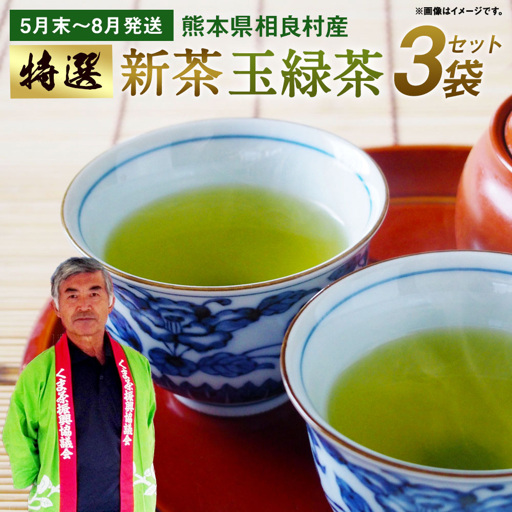 特選 玉緑茶（自園自製） 新茶 100g×3袋 ※5月より順次出荷 緑茶 お茶 九州産 熊本県相良村産 送料無料