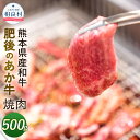 【ふるさと納税】肥後のあか牛 焼肉用 500g 熊本県産和牛 お肉 牛肉 ギフト 贈り物 国産 九州産 BBQ バーベキュー 冷凍 送料無料