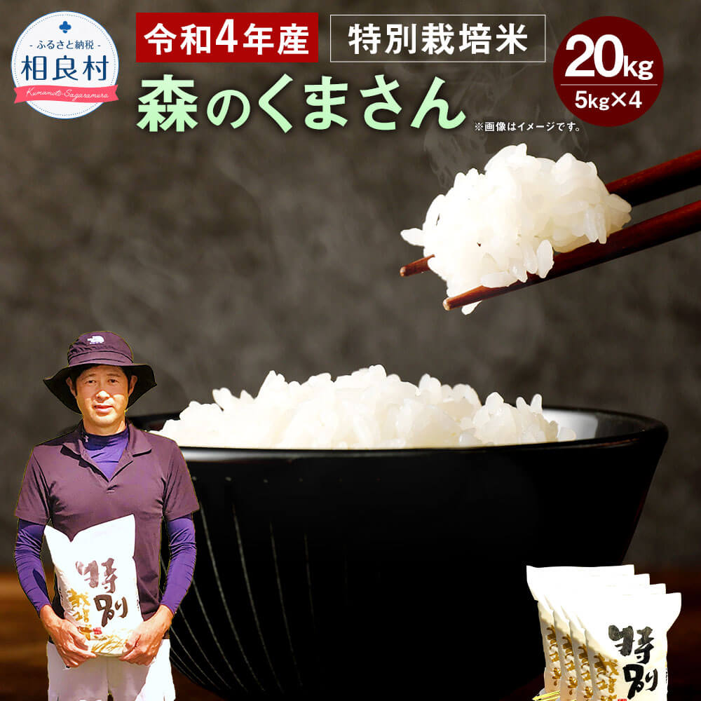 【ふるさと納税】【令和4年度 新米】【予約】令和4年産 相良村産 特別栽培米 森のくまさん 合計20kg 5kg×4 【2022年10月下旬頃より順次発送】 予約受付中 お米 白米 精米 熊本県産 国産 九州産 送料無料