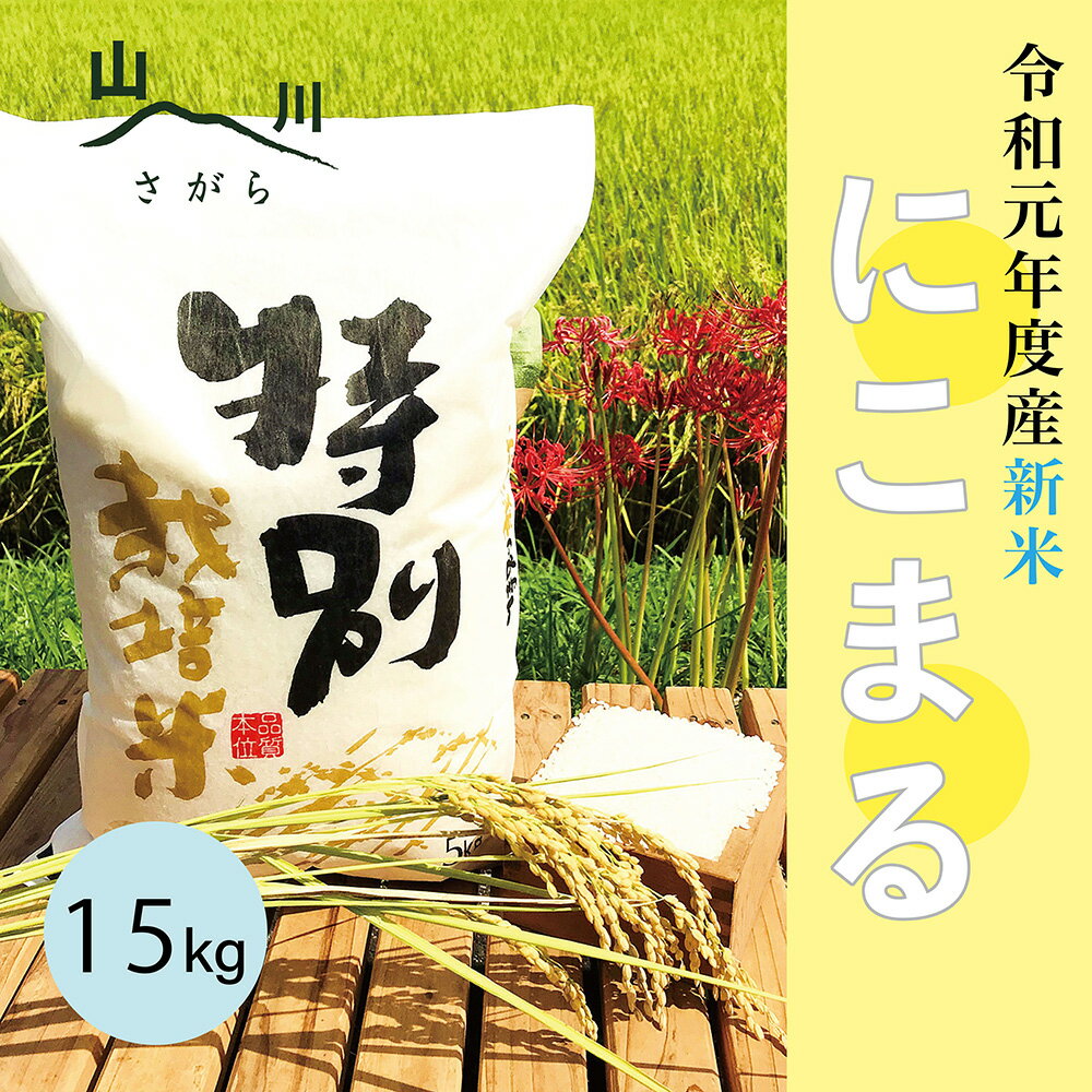 【ふるさと納税】相良村産 新米 特別栽培米 にこまる 15kg 5kg×3 お米 白米 精米 令和元年度産 ギフト 贈り物 プレゼント 熊本 国産 九州産 送料無料