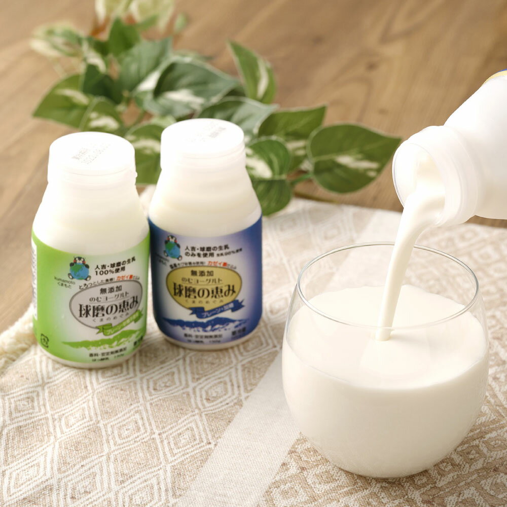 【ふるさと納税】＜選べる＞ 毎日1本!球磨の恵みのむヨーグルト 150g×10本 【加糖】または【プレーン・砂糖不使用】濃厚 ドリンク 乳製品 人吉球磨産 熊本県産 九州産 国産 球磨郡 相良村 冷蔵配送 送料無料