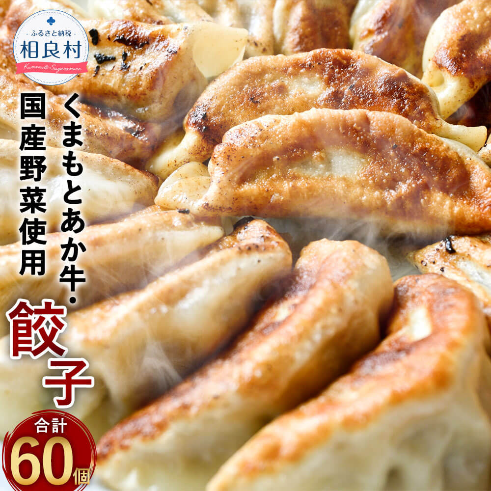 【ふるさと納税】くまもとあか牛100％ 餃子 合計60個 2