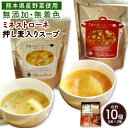 【ふるさと納税】 朝の白いスープと夜の赤いスープセット 各5個 計10個 熊本県産野菜使用 無添加 無着色 ミネストローネ 押し麦入りスープ 2種セット スープ...